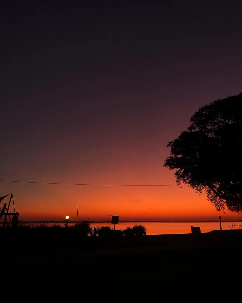 La laguna cuando cae el sol.