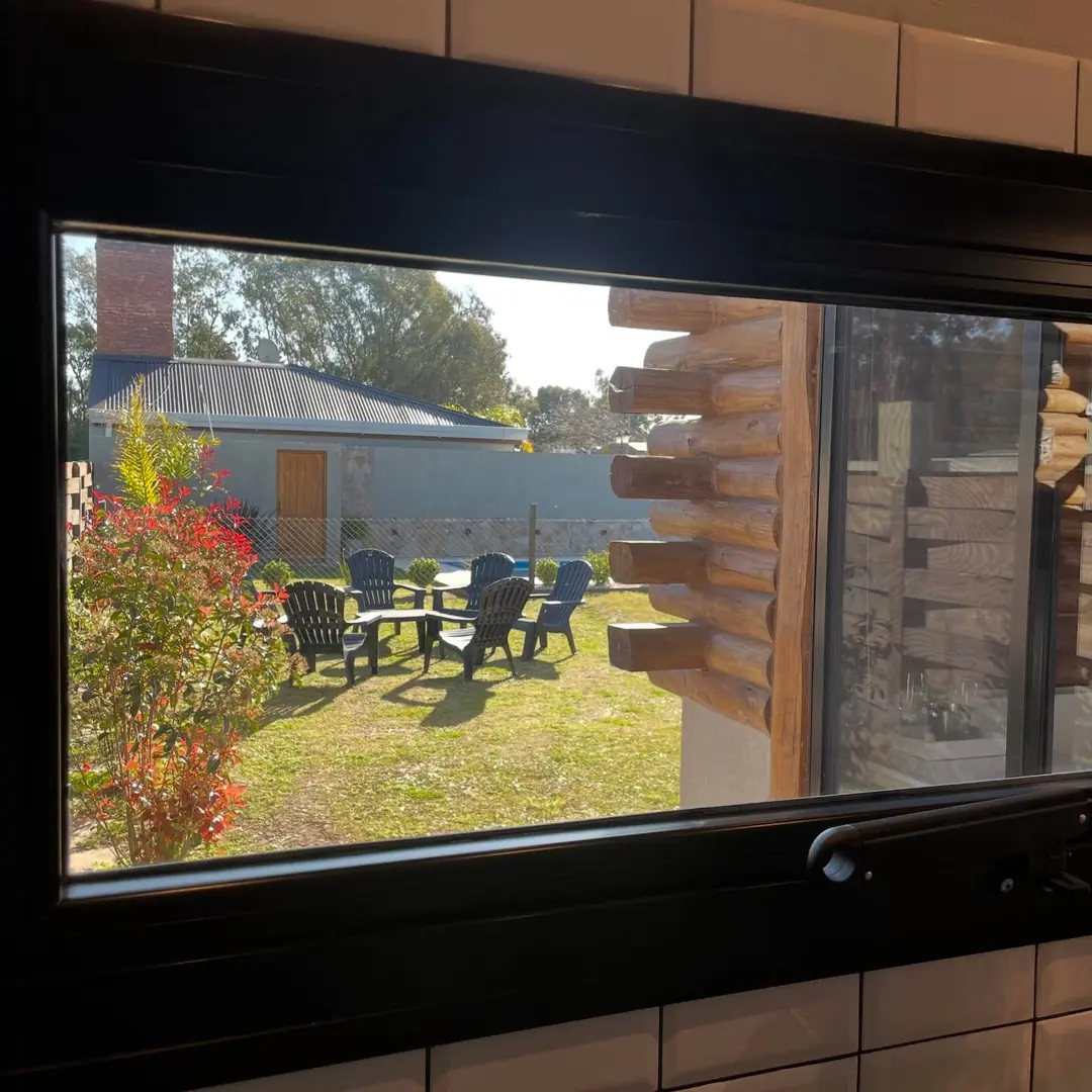 El parque visto desde la ventana.